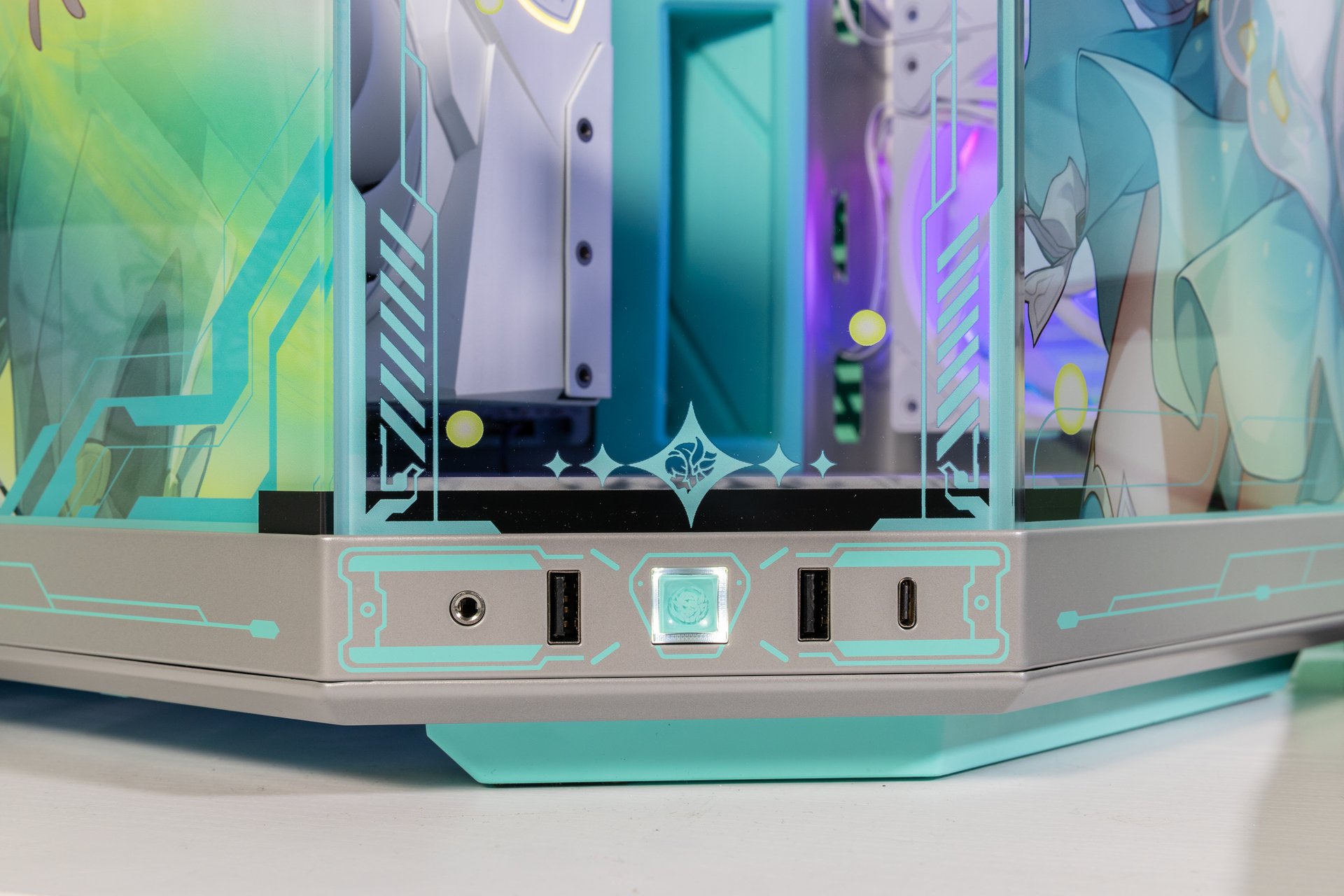 Firefly power button close up